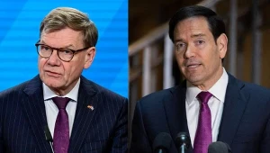 Szef niemieckiego MSZ Johann Wadephul i sekretarz stanu USA Marco Rubio