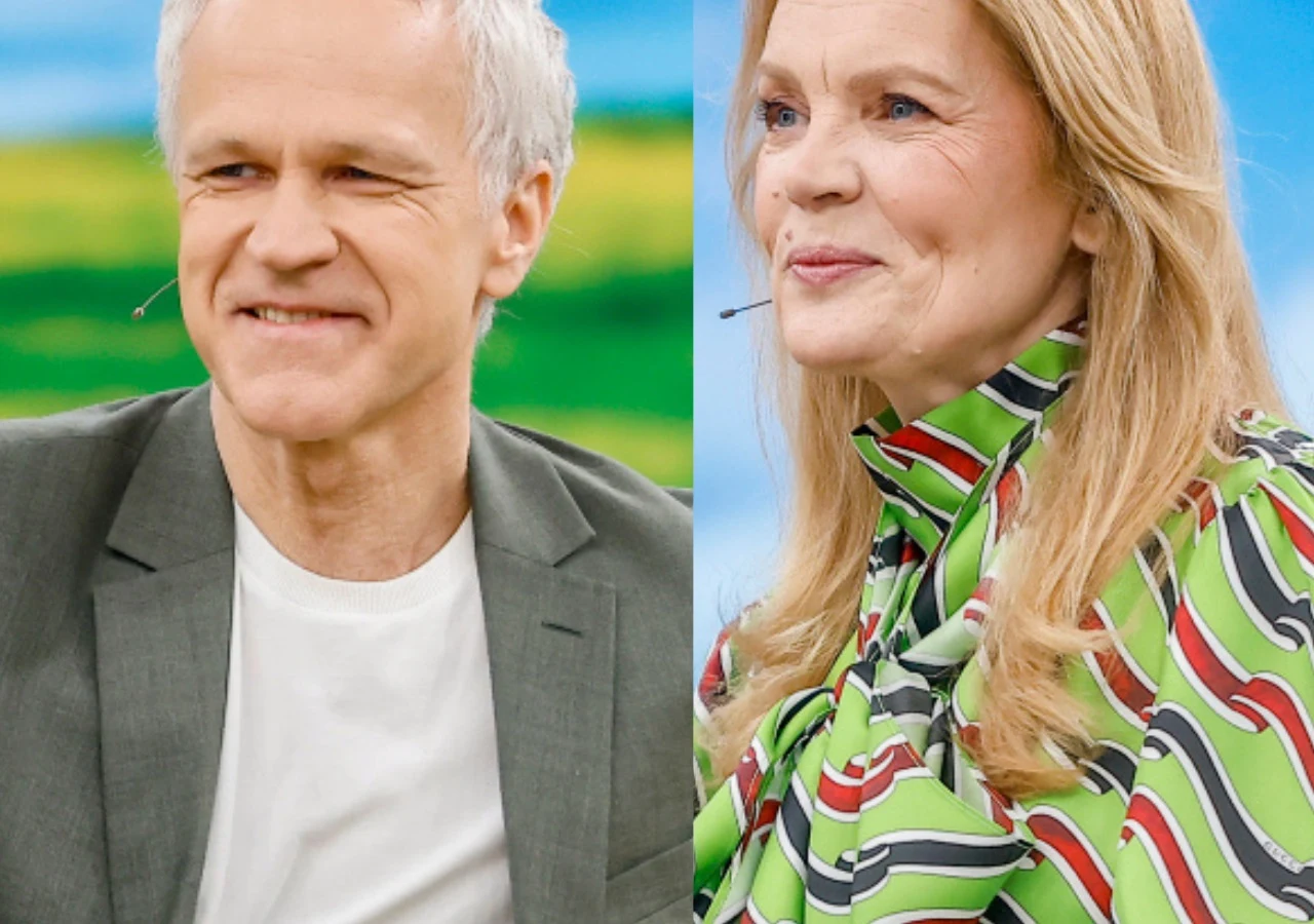 Radosław Pazura, Dorota Chotecka Radosław Pazura w szarej marynarce. Dorota Chotecka w kolorowej sukience.