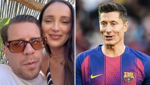 Wideo z Mariną i Szczęsnym hitem w sieci. Lewandowski wywołany do tablicy