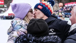 Kamil Stoch z żoną Ewą w Planicy