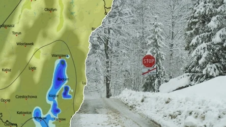 Na południowych krańcach Polski popada śnieg. Na niżej położonych terenach będzie deszczowo