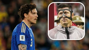 Na zdjęciu kapitanowie reprezentacji Szwecji i Polski - Victor Lindelof i Robert Lewandowski