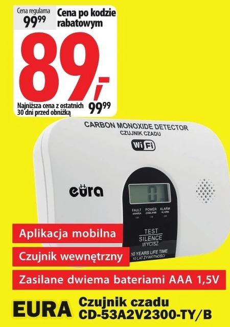 Детектор чаду Eura