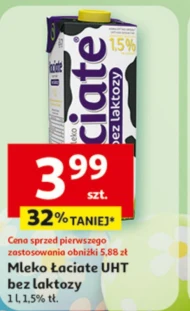 Mleko bez laktozy Łaciate