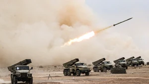 Irańskie ćwiczenia wojskowe w 2023 roku w Isfahanie, gdzie znajduje się baza nuklearna