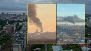 Kłęby dymu nad rosyjskim miastem Ufa. To efekt ataku ukraińskich dronów