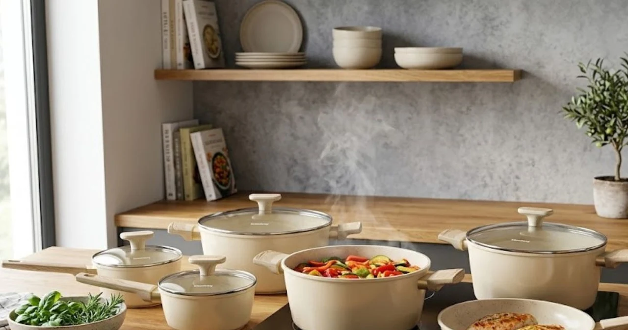 Garnki Klausberg w Biedronce za 299 zł — 12-elementowy zestaw z powłoką marmurkową od 7 kwietnia