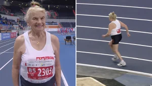 Pani Janina Rosińska została mistrzynią Europy Masters w biegu na 200 metrów kobiet powyżej 85. roku życia