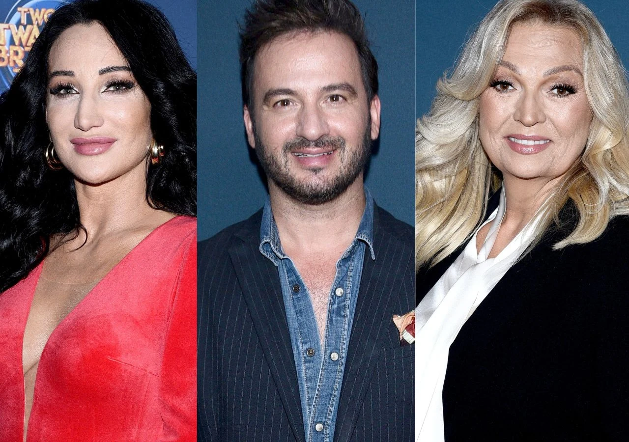 Justyna Steczkowska, Stefano Terrazzino, Małgorzata Walewska Justyna Steczkowska, Stefano Terrazzino i Małgorzata Walewska na tle granatowej ściany