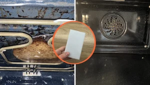 Mój piekarnik przed i po mówi wszystko. Ta gąbka za 4,49 zł zrobiła robotę