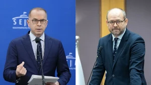 Michał Szczerba (L) i Marcin Przydacz (P)