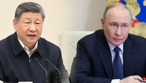 Chiny i Rosja zawetowały rezolucję ws. cieśniny Ormuz. Na zdj. Xi Jinping i Władimir Putin