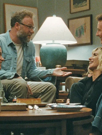 Olivia Wilde, Seth Rogen, Penelope Cruz i Edward Norton w scenie z "Zaproszenia"