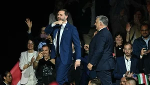 J.D. Vance i Viktor Orbán na wspólnym wiecu w Budapeszcie