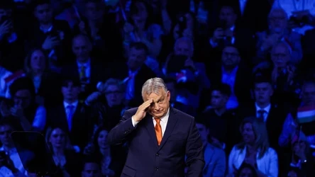 Viktor Orban podczas wiecu w Budapeszcie