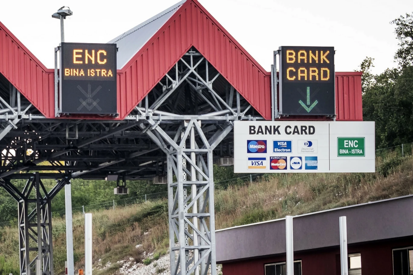 Koniec bramek i korków w drodze na wakacje. Chorwacja zmienia zasady. Bramownice na chorwackiej autostradzie po likwidacji tradycyjnych bramek od 2027 roku