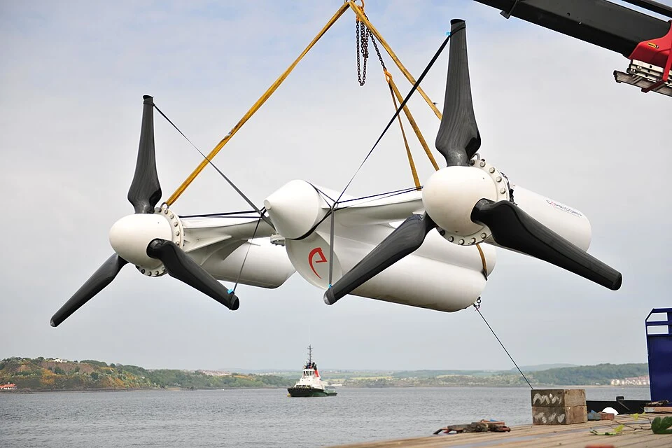 Turbina pływowa Capricorn Marine Turbine podczas testów w Szkocji