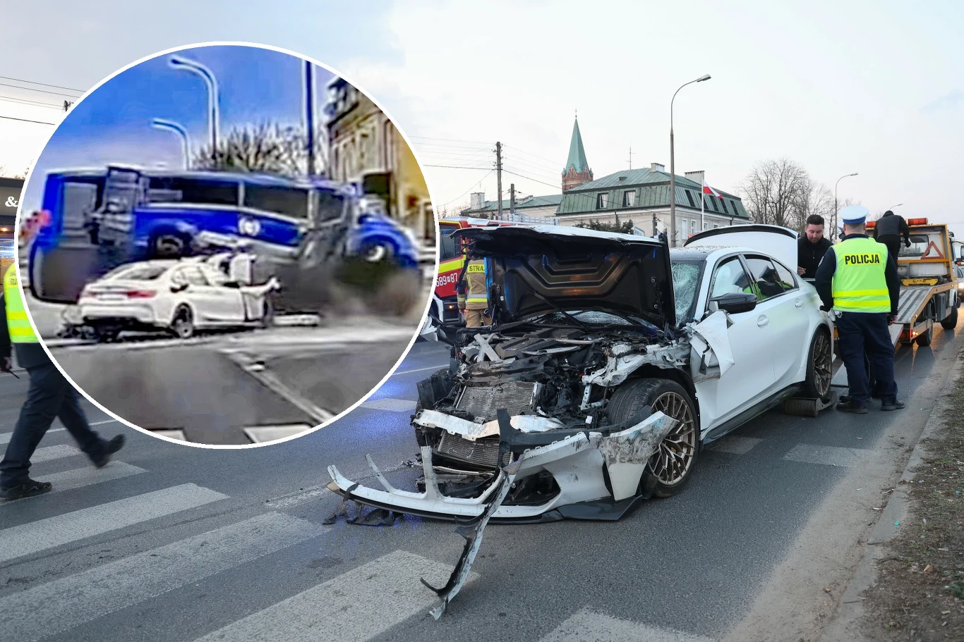 Kierowca BMW M3 CS wjechał na skrzyżowanie na czerwonym świetle i uderzył w miejski autobus article cover
