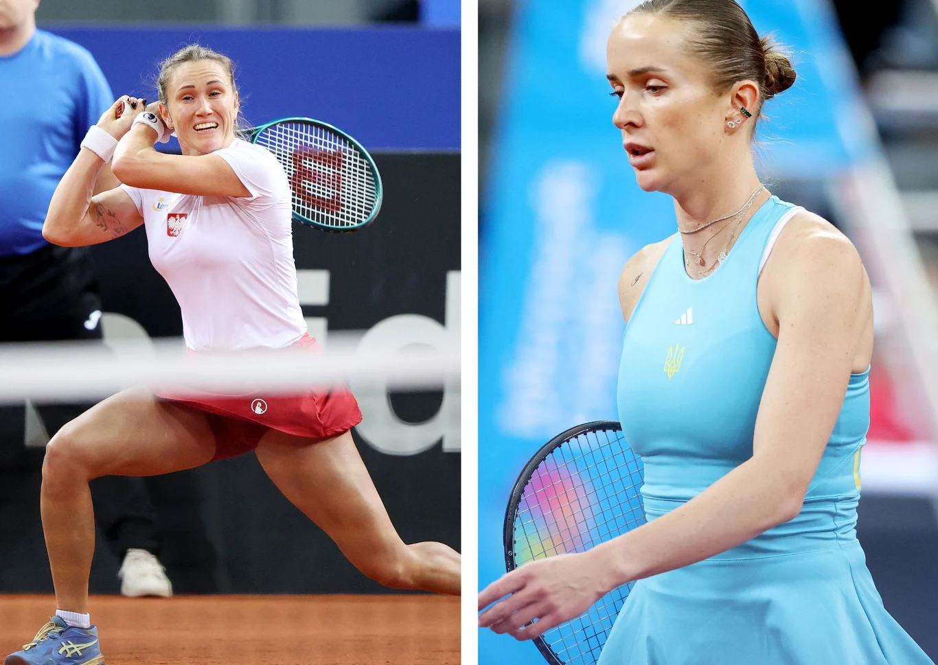Katarzyna Kawa i Elina Switolina podczas meczu w ramach Billie Jean King Cup article cover