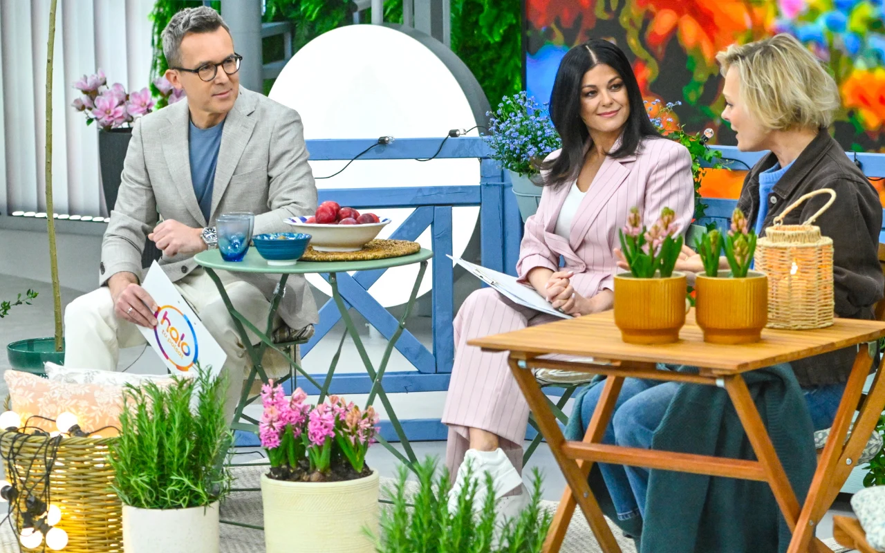 Kasia Joda i prowadzący "halo tu polsat" Jak urządzić balkon na wiosnę? Kasia Joda pokazuje sprytne i proste rozwiązania na małą przestrzeń