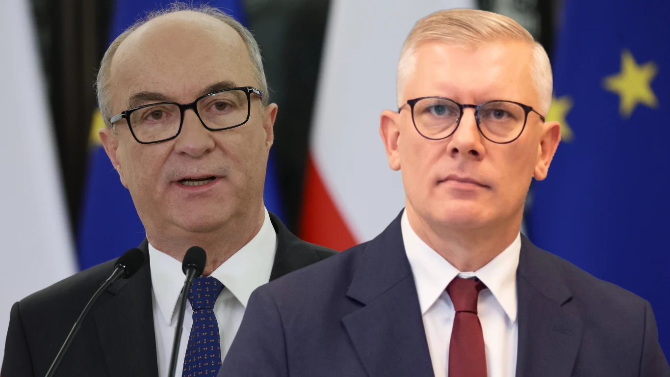 Cenckiewicz odpowiada Czarzastemu na krytykę prezydenta Sławomir Cenckiewicz i Włodzimierz Czarzasty - obaj w garniturach z krawatem.