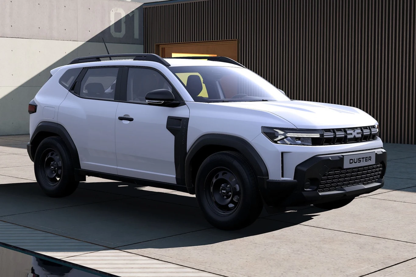 biały SUV o dynamicznej sylwetce, kontrastujących czarnych elementach nadwozia, czarnych felgach oraz charakterystycznym, nowoczesnym przodzie z szeroką osłoną chłodnicy i agresywnie zarysowanymi reflektorami