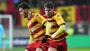 Bartosz Mazurek i Oskar Pietuszewski w barwach Jagiellonii Białystok