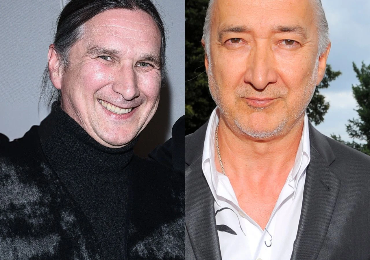 Mateusz Jackowski i Marek Jackowski Po lewej Mateusz Jackowski w ciemnej marynarce, po prawej Marek Jackowski w białej koszuli i szarej marynarce.