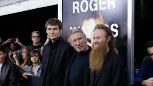 Jack Waters (młodszy syn Rogera), Roger Waters i Harry Waters - Nowy Jork, 28 września 2015 r.