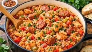 Jambalaya - prosty przepis na jednogarnkowe danie z kurczakiem i ryżem