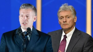 Kreml dostał pytanie o relacje na linii Rosja - Węgry. Na zdj. Peter Magyar i Dmitrij Pieskow