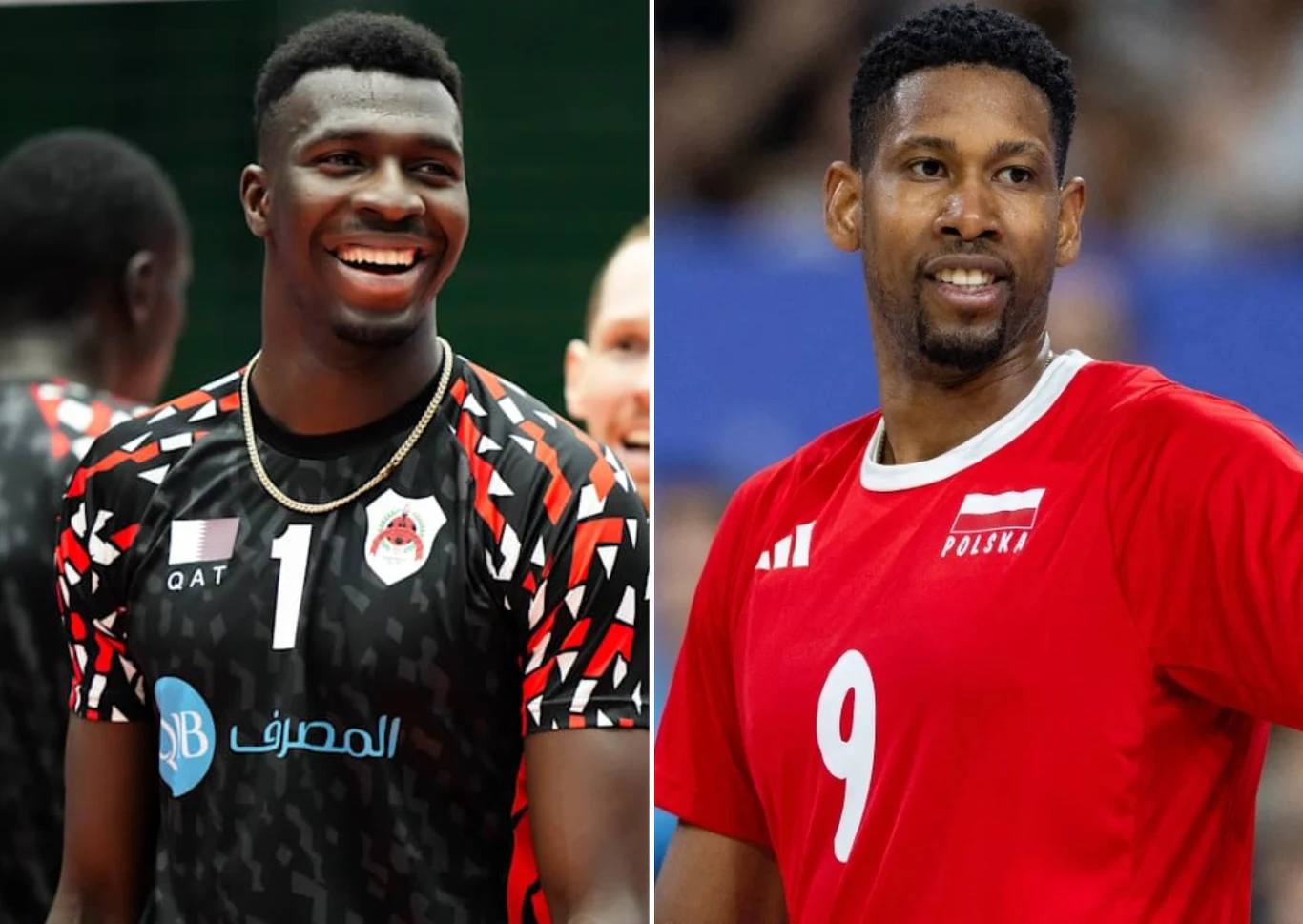 Noumory Keita już w przyszłym sezonie może zagrać przeciwko Wilfredo Leonowi w barwach reprezentacji Włoch Noumory Keita w stroju Kataru obok Wilfredo Leona w koszulce reprezentacji Polski podczas meczu.