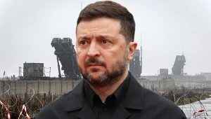 Prezydent Wołodymyr Zełenski na tle systemów rakietowych Patriot. Zdjęcie ilustracyjne