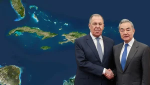 Kuba może stać się celem interwencji USA. Na zdj. szefowie MSZ Rosji i Chin: Siergiej Ławrow i Wang Yi