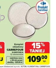 Komplet naczyń obiadowych Carrefour