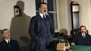 Władysław Raczkiewicz, Aleksander Skrzyński i Władysław Grabski podczas oficjalnej inauguracji polskiej radiofonii, 18 kwietnia 1926 roku