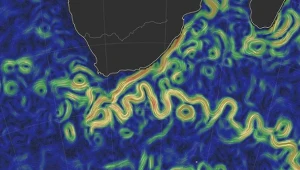 Wiry oceaniczne nasilają ekstremalne zjawiska klimatyczne (Zdj. Prądy oceaniczne z 11 lutego 2018 r. na podstawie danych z OSCAR v2.0)