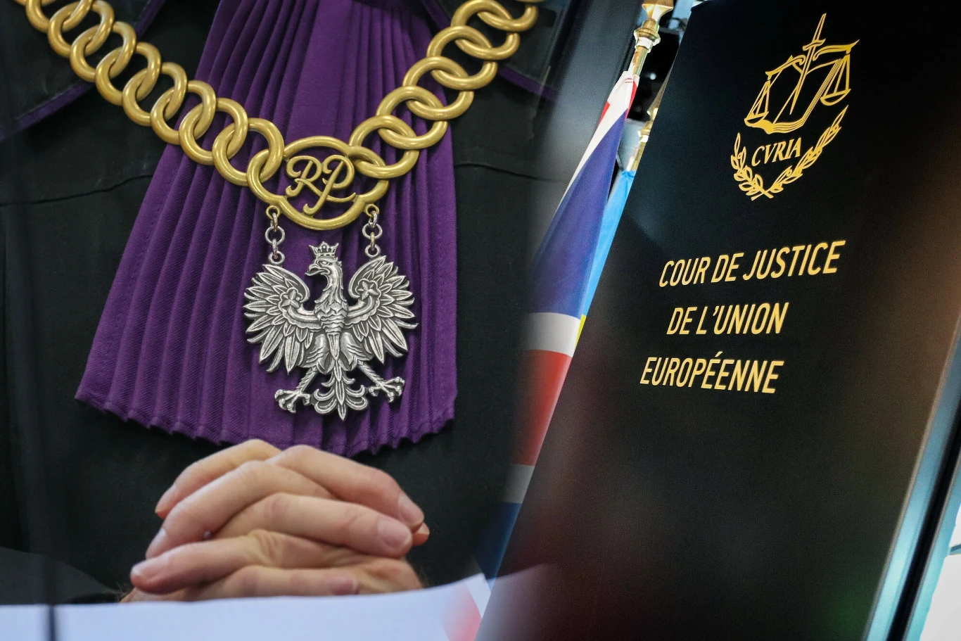 Rzeczniczka TSUE wydała opinię, w której wskazała na możliwość wydania wyroku ws. KPO Sędzia podczas rozprawy sądowej, obok wejście do Trybunału Sprawiedliwości Unii Europejskiej.