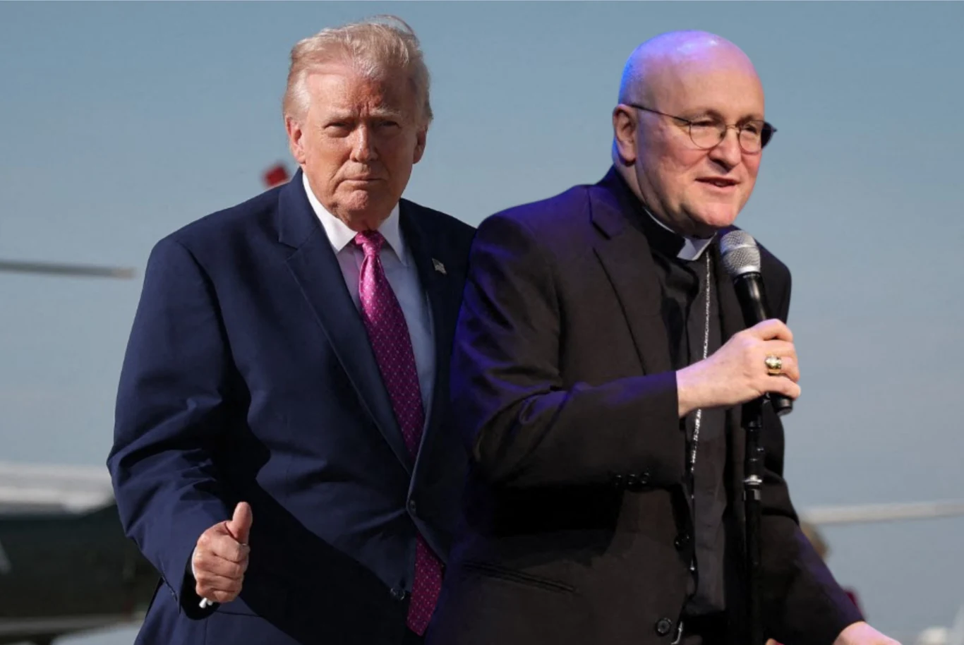 Biskup James Massa i prezydent USA Donald Trump Biskup James Massa i prezydent USA Donald Trump