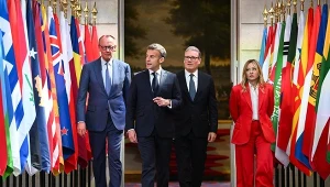 Od lewej: Friedrich Merz, Emmanuel Macron, Keir Starmer i Giorgia Meloni