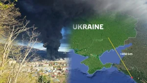 Atak ukraińskich dronów na rosyjski port w Tuapse