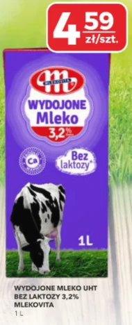 Mleko bez laktozy Mlekovita