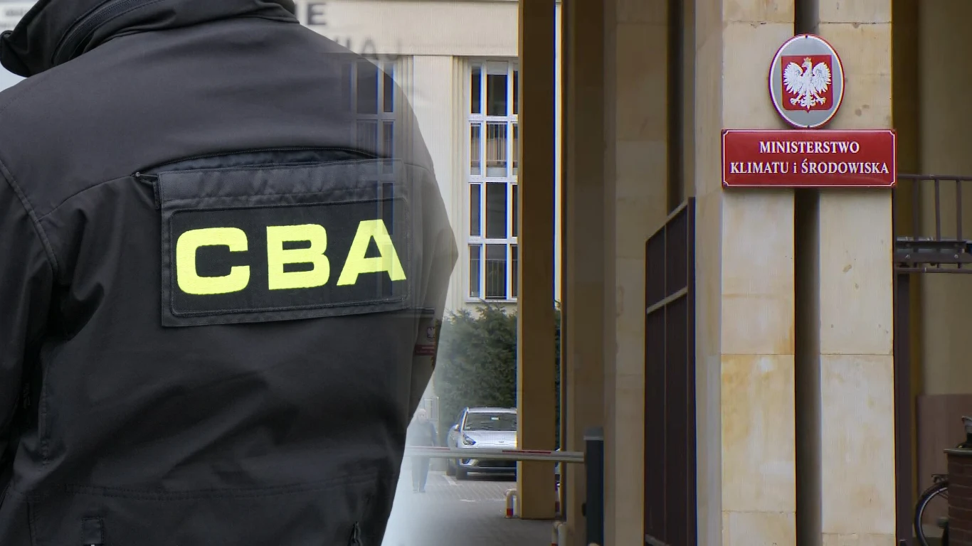 CBA w siedzibie resortu klimatu i środowiska CBA zabezpiecza dokumenty w Ministerstwie Klimatu