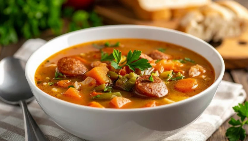 Zupa, która zastąpi cały obiad. Z batatami i chorizo, ugotujesz w pół godziny