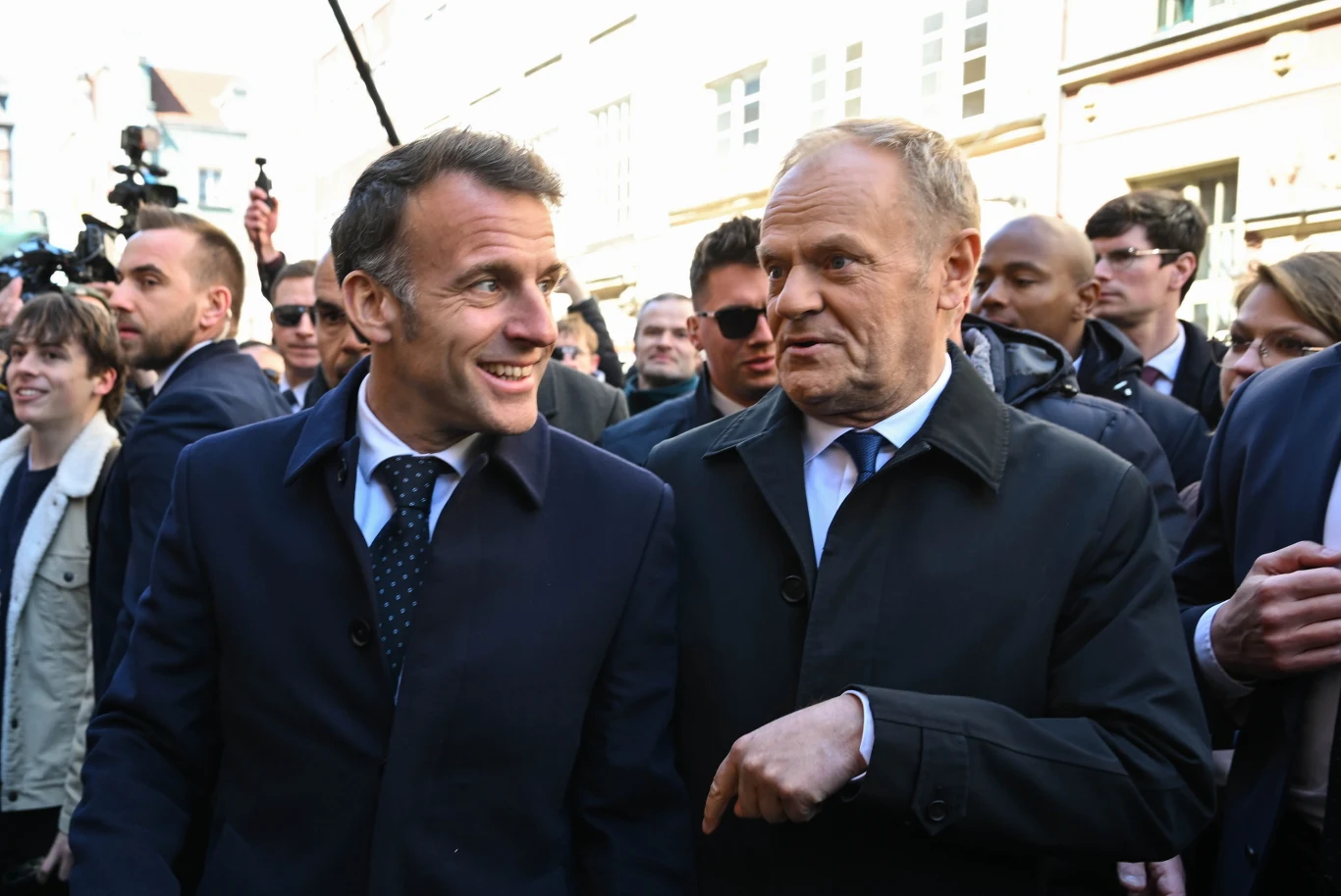 Emmanuel Macron i Donald Tusk w Gdańsku Emmanuel Macron i Donald Tusk w Gdańsku