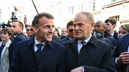 Emmanuel Macron i Donald Tusk w Gdańsku
