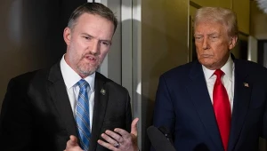 Przedstawiciel USA ds. handlu USA Jamieson Greer i prezydent Donald Trump