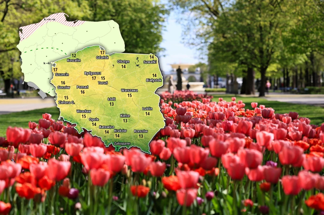 W środę pogoda będzie spokojna i słoneczna, jednak miejscami powieje mocniejszy wiatr - prognozuje IMGW Słoneczna, wiosenna pogoda w Warszawie. Takie warunki w środę utrzymają się w całej Polsce - wynika z prognozy IMGW