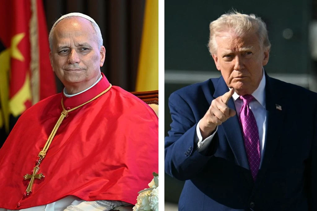 Konflikt Leon XIV - Donald Trump. Amerykanie ocenili papieża, nowy sondaż Papież Leon XIV i prezydent USA Donald Trump.