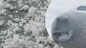 Mechanicy z Katowic naprawiają Airbusa, którego zniszczył grad. Pokazali zdjęcia.